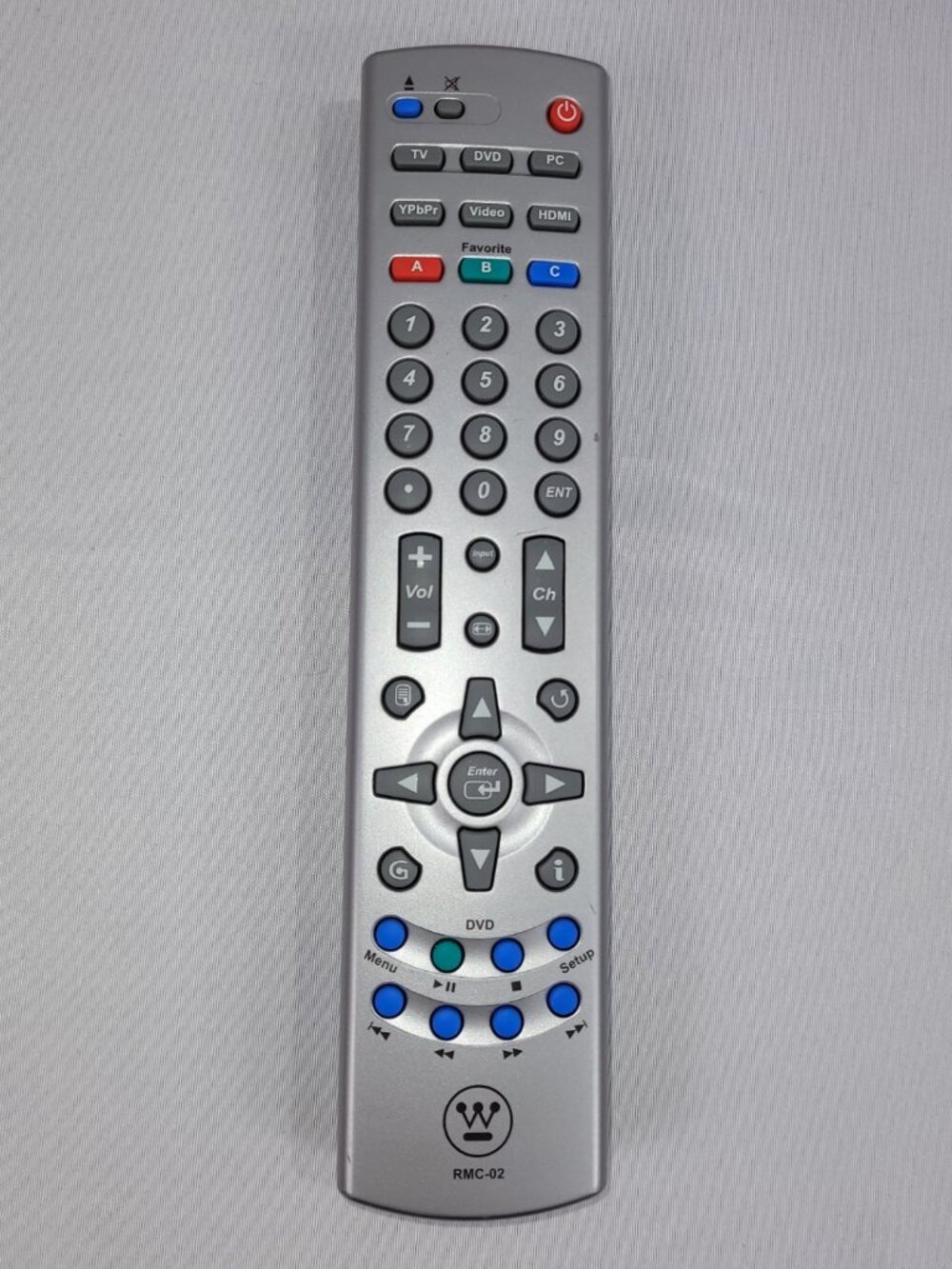 Westinghouse RMC-02 Remote Control for TV DVD Combo Unit Television